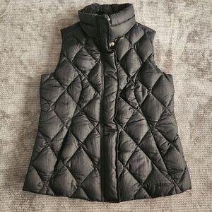 Eddie Bauer Goose Down 650 Fill Power Vest, Black Womens XS, Pockets,